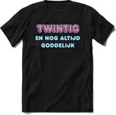 20 Jaar Goddelijk - Feest kado T-Shirt Heren / Dames - Licht Blauw / Licht Roze - Perfect Verjaardag Cadeau Shirt - grappige Spreuken, Zinnen en Teksten. Maat M