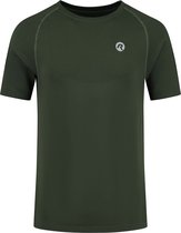 Rogelli Essential Sportshirt - Korte Mouwen - Heren - Legergroen - Maat M