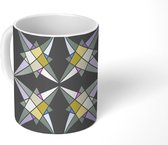 Mok - Koffiemok - Prisma - Pastel - Patronen - Geometrie - Mokken - 350 ML - Beker - Koffiemokken - Theemok