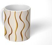 Mok - Koffiemok - Retro - Waves - Design - Mokken - 350 ML - Beker - Koffiemokken - Theemok