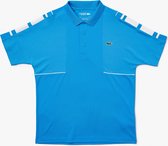 Lacoste Sport Polo Shirt heren piqué en mesh blauw - M