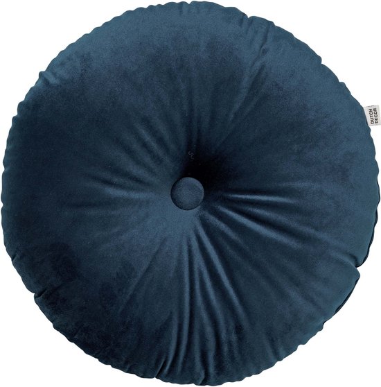 Foto: Dutch decor olly sierkussen rond velvet 40 cm insignia blue donkerblauw