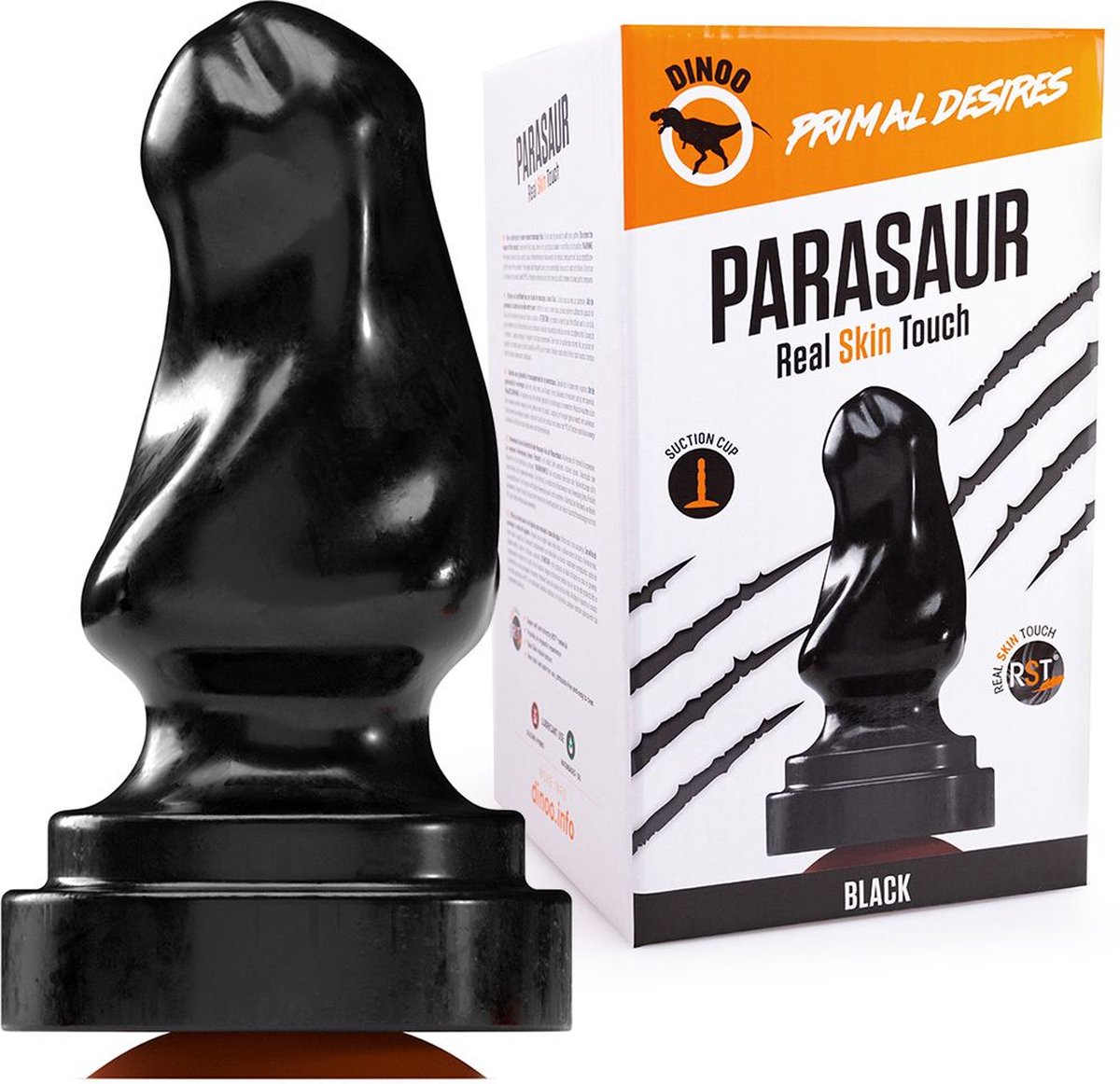 Dinoo Primal Desires Gode Extra Large avec Ventouse Parasaur Noir