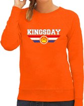 Koningsdag sweater Kingsday - oranje - dames - koningsdag outfit / kleding M