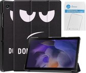 Tablet hoes & 2-Pack Screenprotector geschikt voor Samsung Galaxy Tab A8 - 10.5 Inch - Auto Wake/Sleep functie - Don't Touch Me