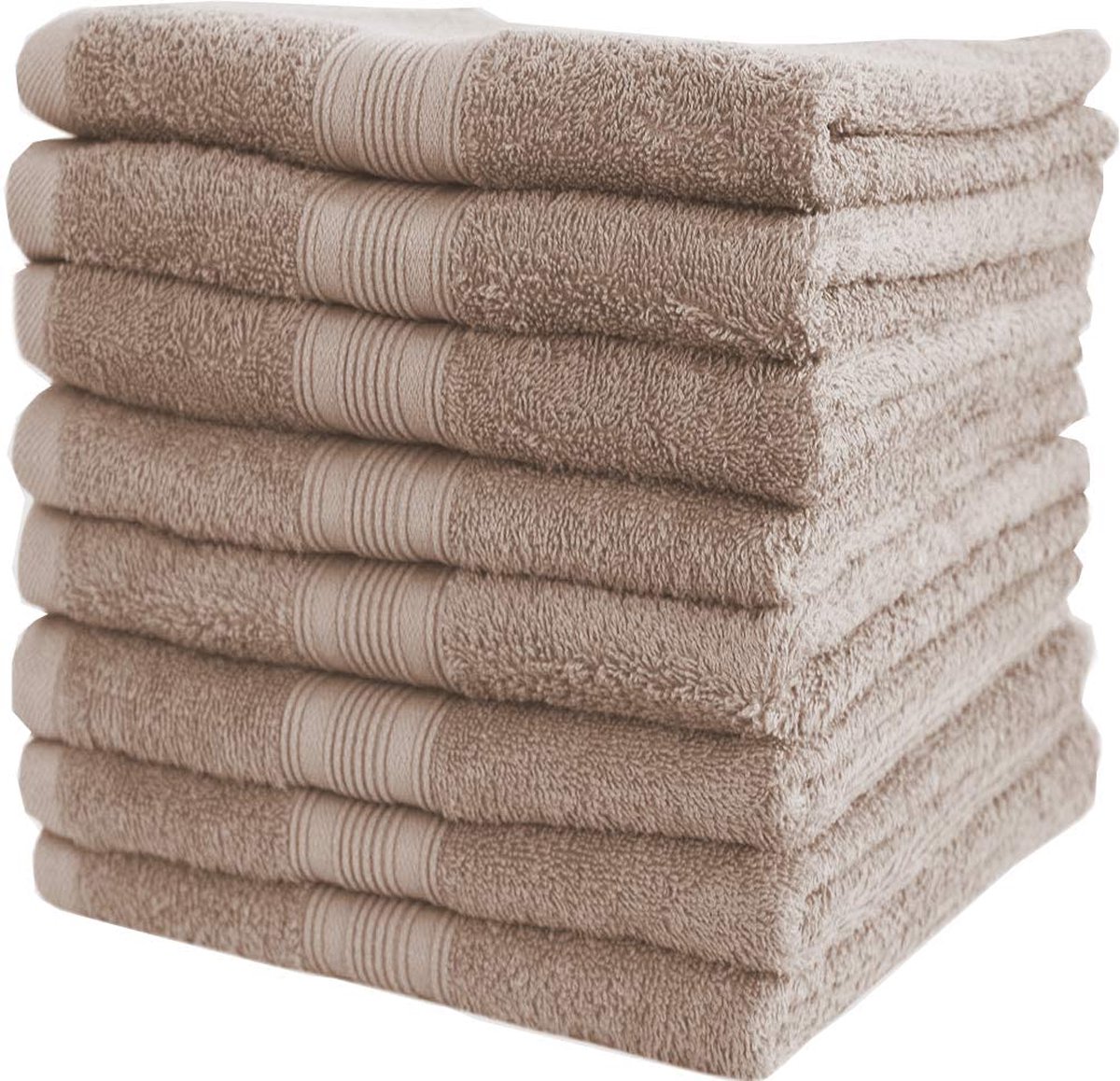 ZOLLNER Handdoekenset van 4 handdoeken 50x100 cm & 2 badhanddoeken 70x140 cm - absorberende en zachte doeken in lichtgrijs - met praktische ophanglus - wasbaar tot 60 °C - katoen - hotelkwaliteit