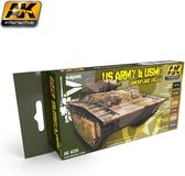 AK Interactive AK4220 - US Army & Usmc Camouflage Colors Set -6 x 17 ml
