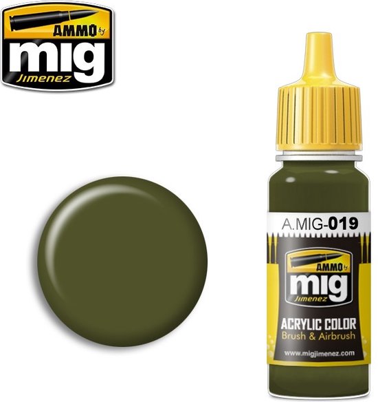 AMMO MIG-0217 Green Slate (RLM 02) Acrylfarbe – 17 Ml, Wasserlöslich, Für Modellbau
