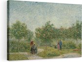 Artaza Canvas Schilderij Tuin met Geliefden - Vincent van Gogh - 90x60 - Kunst - Canvas Print - Muurdecoratie