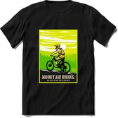 Mountain Biking | TSK Studio Mountainbike kleding Sport T-Shirt | Limegroen | Heren / Dames | Perfect MTB Verjaardag Cadeau Shirt Maat S