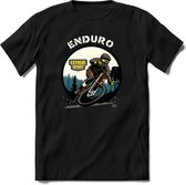 Enduro | TSK Studio Mountainbike kleding Sport T-Shirt | Grijs | Heren / Dames | Perfect MTB Verjaardag Cadeau Shirt Maat 3XL