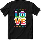 Love | Pride T-Shirt Heren - Dames - Unisex | LHBTI / LGBT / Gay / Homo / Lesbi |Cadeau Shirt | Grappige Love is Love Spreuken - Zinnen - Teksten Maat 3XL
