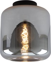 Olucia Keanu - Plafondlamp - Grijs/Zwart - E27