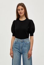 Minus Liva Knit Tee Tops & T-shirts Dames - Shirt - Zwart - Maat XL