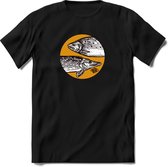 TSK fish logo | vissen outdoor T-Shirt Heren / dames | hengelsport cadeau Shirt - grappige Spreuken, Zinnen en Teksten Maat XL