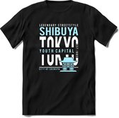 Tokyo - Shibuya | TSK Original & vintage | T-Shirt Heren - Dames | Licht Blauw | Perfect Cadeau Shirt | Grappige Spreuken - Zinnen - Teksten | Maat S