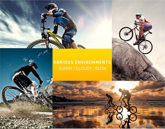 Garpex® Fietsbril - Sportbril - Polaroid Zonnebril - Zonnebril - Racefiets - Mountainbike - Motor - Wit Frame Rode Lens - Garpex®