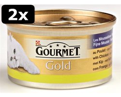 2x GOURMET GOLD MOUSSE KIP 24X85GR