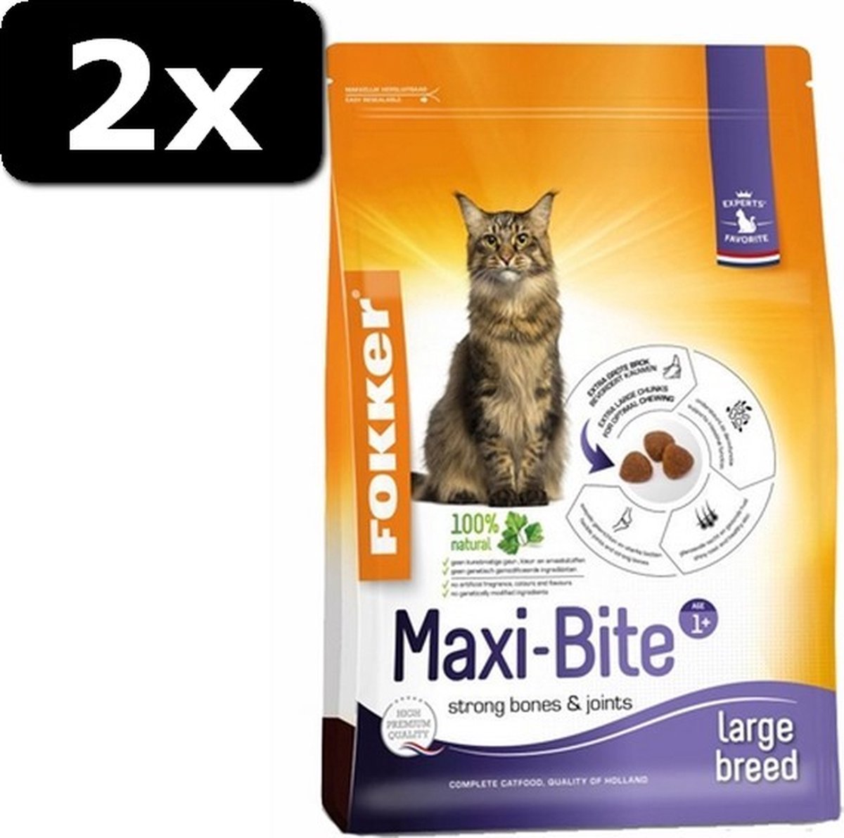 2x FOKKER KAT MAXI BITE 2,5KG