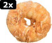 2x CHICKEN CHEWING RING 5CM 100GR