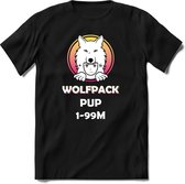 Wolfpack Pup 1-99M T-Shirt | Saitama Inu Wolfpack Crypto Ethereum kleding Kado Heren / Dames | Perfect Cryptocurrency Munt Cadeau Shirt Maat XL