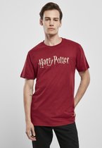 Urban Classics Harry Potter Heren Tshirt -XS- Harry Potter Logo Bordeaux rood