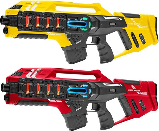 Light Battle Connect Lasergun set - 2x Mega Blaster Geel/Rood - Speelgoed  lasergeweren... | bol.com