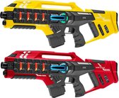 Light Battle Connect Lasergun set - 2x Mega Blaster Geel/Rood - Speelgoed lasergeweren met unieke Anti-Cheat functie - lasergame set voor kinderen