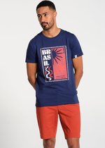 J&JOY - T-Shirt Mannen 12 Praia Dark Blue