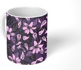 Mok - Koffiemok - Lelie - Bloemen - Design - Mokken - 350 ML - Beker - Koffiemokken - Theemok