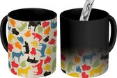 Magische Mok - Foto op Warmte Mokken - Koffiemok - Patroon - Boerderij - Dieren - Magic Mok - Beker - 350 ML - Theemok