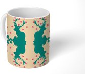 Mok - Koffiemok - Hert - Hart - Liefde - Patronen - Mokken - 350 ML - Beker - Koffiemokken - Theemok