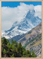 Poster Met Eiken Lijst - Matterhorn Berg Poster