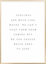 Poster Met Metaal Gouden Lijst - Feelings Poster