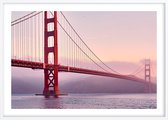 Poster Met Witte Lijst - Golden Gate Bridge Poster