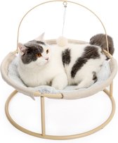 Happyment® Luxe dierenmand - Kattenmand - Hondenmand - Kattenbed - Pluche - Beige - 45CM - Black friday - Sinterklaas - Kerstcadeau