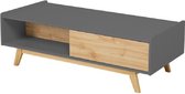 Luxiqo® Moderne Salontafel Hout – Bijzettafel – Koffietafel – Televisiemeubel – Hout – Grijs – 120 x 60 x 40 cm