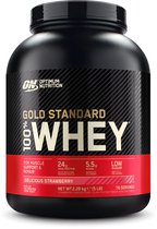 Optimum Nutrition Gold Standard 100% Whey Protein – Delicious Strawberry – Proteine Poeder – Eiwitshake – 71 doseringen (2270 gram)
