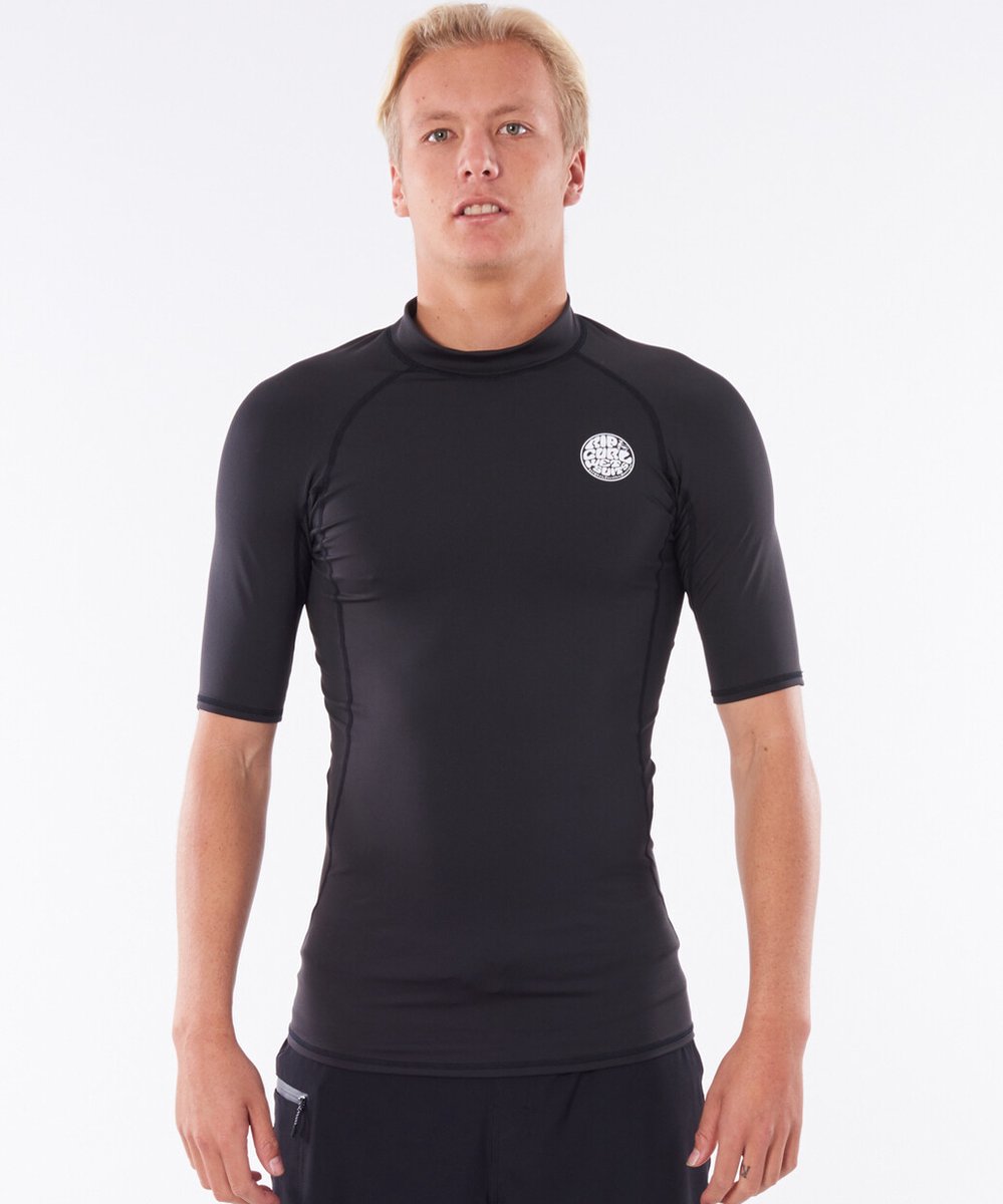 Rip Curl UV-rashguard voor heren Thermopro Korte mouw Zwart