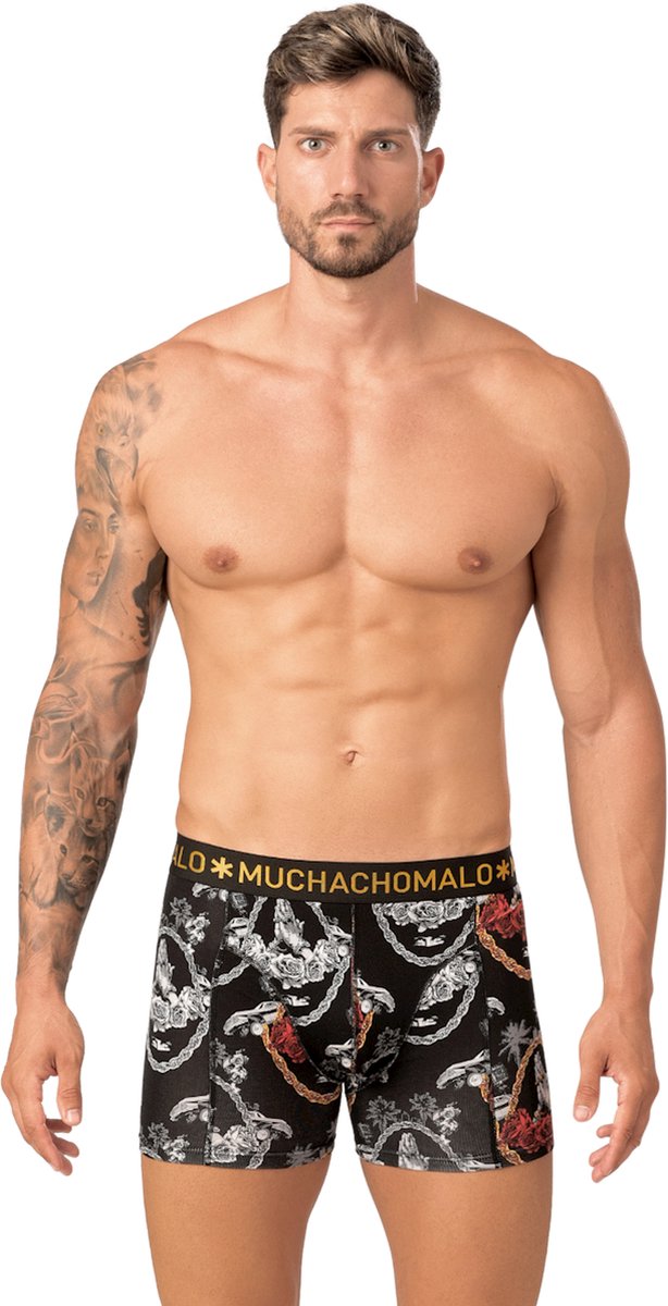 Boxershorts American Style für Herren 5er Pack - weite Männer Unterhosen Baumwolle klassisch Blau Kariert Unterwäsche weit