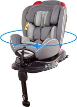 BabyGO autostoel Fixleg 360 met Isofix Grijs 0-25kg