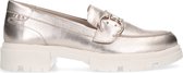 Manfield - Dames - Roze metallic leren loafers - Maat 38