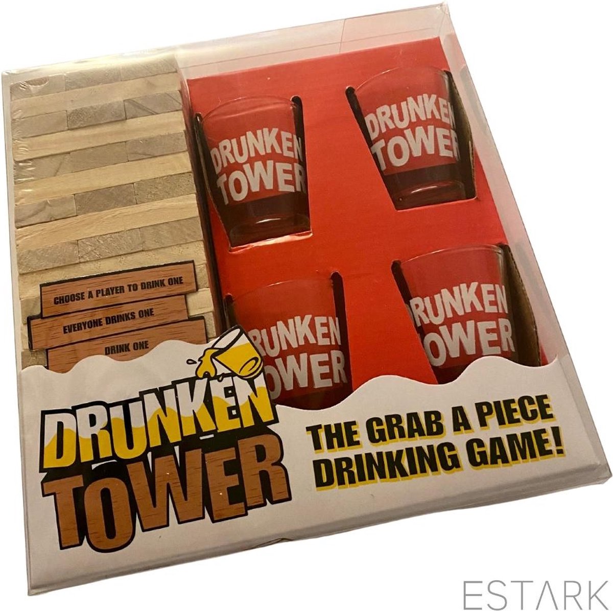 Jeu à boire - Tour Drunken / Tipsy - Tour à empiler - Jeu de