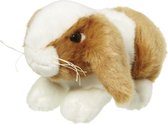 Pluche knuffel konijn bruin/wit 18 cm - Konijnen dieren knuffels
