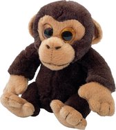Pluche Chimpansee aap knuffeldier van 13 cm - Speelgoed dieren knuffels cadeau voor kinderen