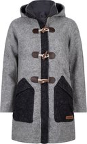 Gebreid Wollen Dames Vest van Schapenwol met Polyester Fleece voering en afneembare capuchon - SHAKALOHA - W Gale ZH Grey XXL