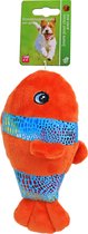 Boon hondenspeelgoed clownsvis pluche met piep oranje/glitter, 17 cm.