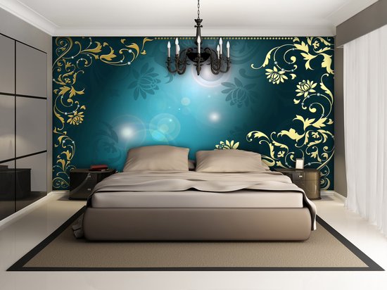 Turquoise Photomural, revêtement mural