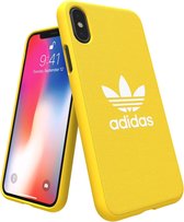 adidas Moulded Case Canvas PC en TPU logo hoesje voor iPhone X en iPhone XS - geel
