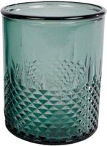 theelichthouder Diamond 10,5 cm glas groen